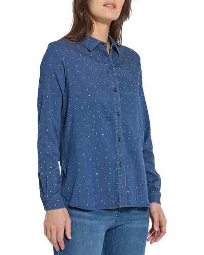 LYSSÉ NEW YORK LYSSE NEW YORK CATALEYA CRYSTAL ST CHAMBRAY SHIRT CURVY