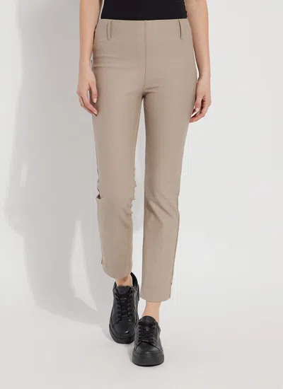 Lyssé New York Coated Denim Straight Leg In Beige