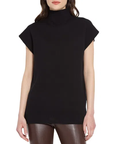 Lyssé New York Cortado Knit Sweater Tunic In Black