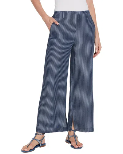 Lyssé New York Delilah Woven Wide Leg Pant In Blue