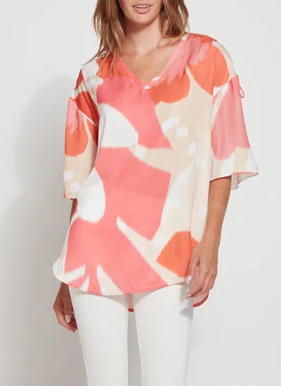 Lyssé New York Kali Ruched Sleeve Top In Pink