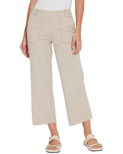 Lyssé New York Kate Printed Wide Leg Crop Pant In Brown