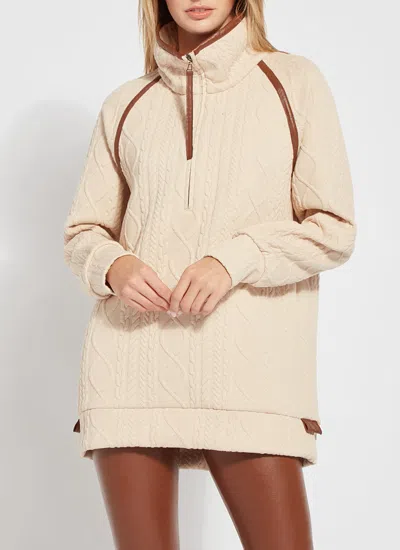 Lyssé New York Marian Quilted Pullover In Neutral
