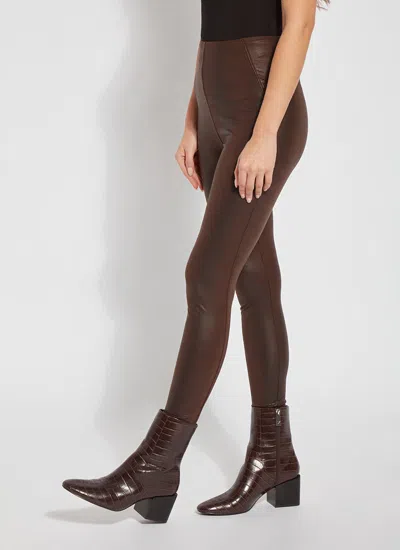Lyssé New York Patterned Matilda Foil Legging In Brown