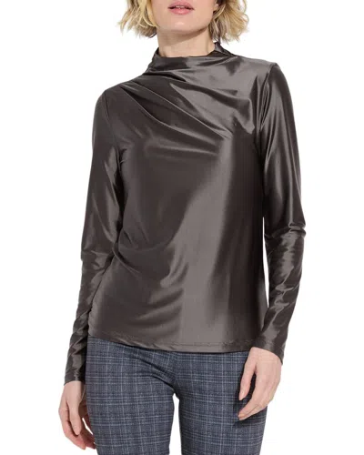 LYSSÉ NEW YORK LYSSÉ NEW YORK SHALOM SATIN JERSEY FUNNEL NECK TOP