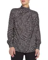 Lyssé New York Lysse New York Topacio Embellished High Neck Blouse In Brown