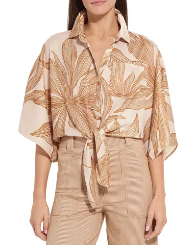Lyssé Nilza Tie Dolman Sleeve Shirt In Neutral
