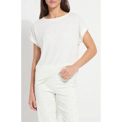 Lyssé Lysse Nisha Embellished Jersey Top In White