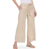 Lyssé Nixie Drawstring Linen Blend Wide Leg Pants In Neutral