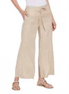 Lyssé Nixie Drawstring Linen Blend Wide Leg Pants In White