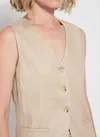 Lyssé Nixie Linen Gilet In Brown