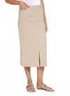 Lyssé Nixie Linen Long Pencil Skirt In Neutral