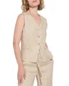 Lyssé Nixie Linen Gilet In Brown
