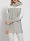 Lyssé Noel Cotton/cashmere Lounge Set Top In Blue