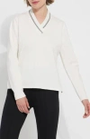 Lyssé Lysse Noelle Embellished Sweater In White