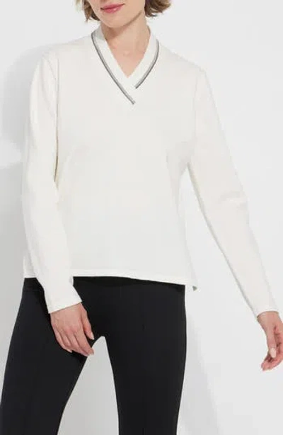 LYSSÉ LYSSE NOELLE EMBELLISHED SWEATER
