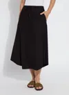 Lyssé Nora Drawstring Midi Skirt In Black