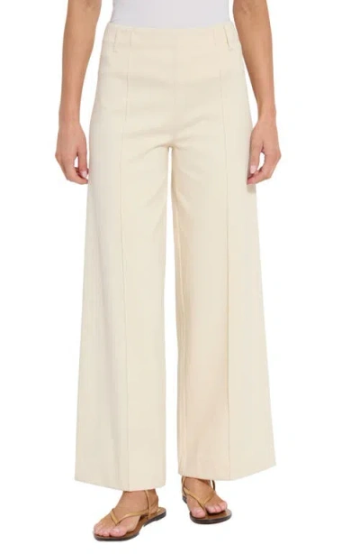 Lyssé Lysse Nova High Waist Pintuck Wide Leg Jeans In Neutral