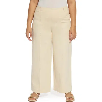 Lyssé Lysse Nova Pintuck Pull-on Wide Leg Pants In Yellow
