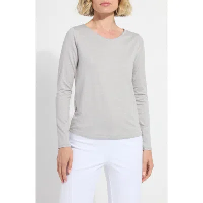 Lyssé Lysse Ntials Long Sleeve T-shirt In Gray