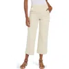 Lyssé Pamela Crop Utility Pants In Ecru