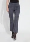 Lyssé Patterned Ankle Elysse Pant In Wall Street Plaid In Multi
