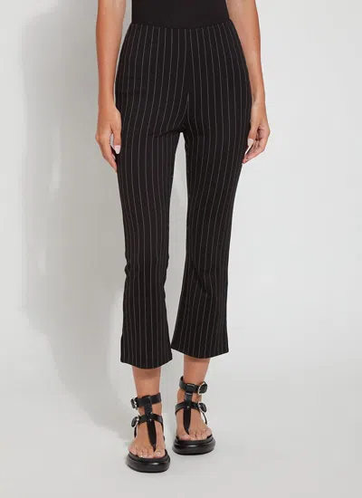 Lyssé Patterned Crop Kick Flare  (24" Inseam) In Black