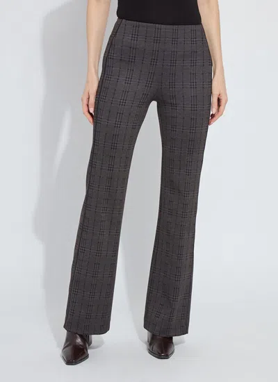 Lyssé Patterned Hi Waist Ponte Trouser W Satin Piping In Black