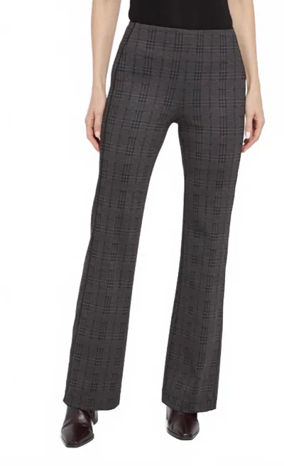 Lyssé Patterned High Waist Ponte Trouser In Americano Plaid In Multi