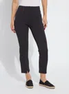 Lyssé Patterned Wisteria Ankle Pant (26.5" Inseam) In Black