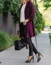 Lyssé Pearl Trench Coat In Fig In Red