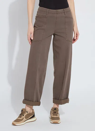 Lyssé Penelope Curved Cuffed Denim In Green