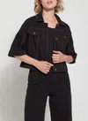 Lyssé Peoria Crop Denim Jacket In Multi