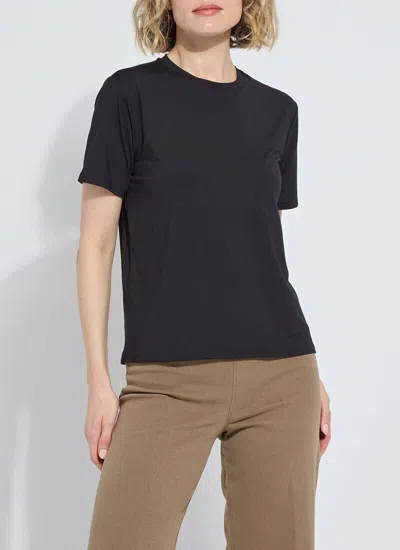 Lyssé Perfect Box-cut Tee In Black