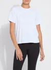 Lyssé Perfect Box-cut Tee Curvy In White