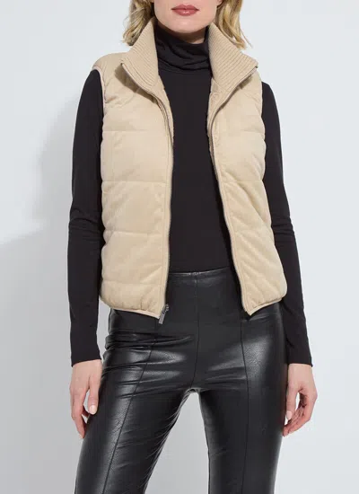 Lyssé Petra Reversible Puffer Sweater Vest In Nude