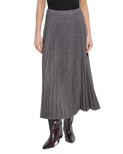 Lyssé Pierra Ponte Pleated Midi Skirt In Grey In Gray