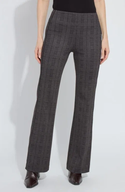 Lyssé Lysse Plaid High Waist Ponte Pants In Black