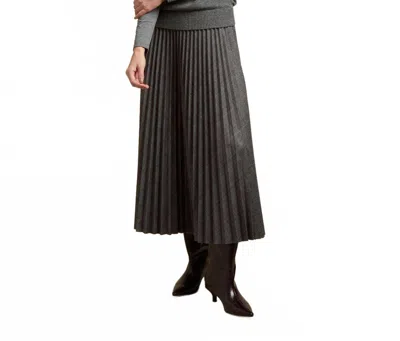 Lyssé Pleated Ponte Midi Skirt In Lon Gl Pld In Black