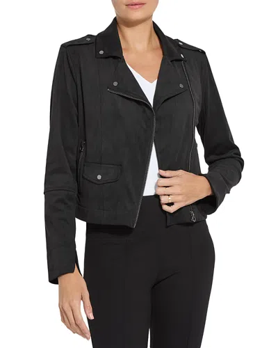 Lyssé Plus Amelia Moto Faux Leather Jacket In Black