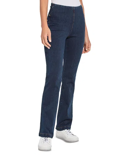 Lyssé Plus Baby Bootcut Jeans In Black In Indigo