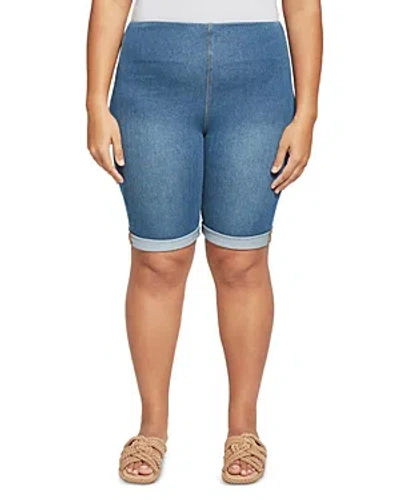 Lyssé Plus Boyfriend Shorts In Midwash