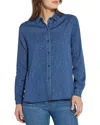 Lyssé Plus Cataleya Crystal Shirt In Dark Mid Wash
