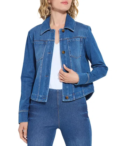 Lyssé Plus Classic Denim Jacket In Mid Wash