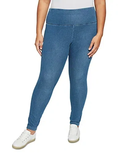 Lyssé Plus Denim Leggings In Mid Wash