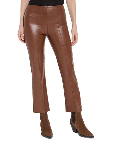 Lyssé Plus Elysse Faux Leather Ankle Pants In Whiskey
