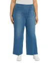 Lyssé Plus Erin Wide Leg Jeans In Indigo In Mid Wash