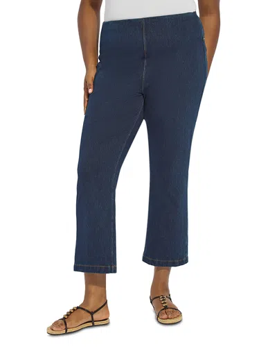 Lyssé Plus High Rise Ankle Baby Bootcut Jeans In Black In Purple