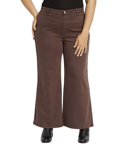 Lyssé Plus Iris Wide Leg Everyday Pants In Brown