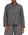 Lyssé Plus Lunette St Chambray Shirt In Gray
